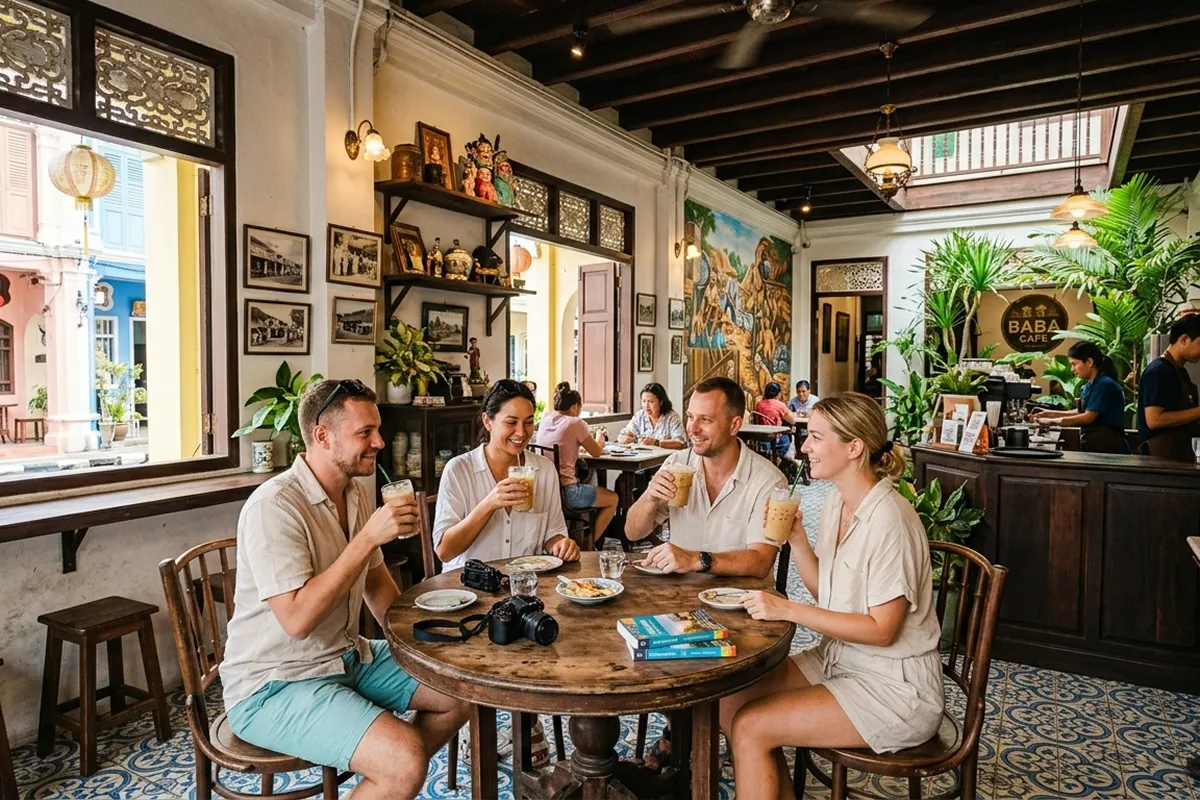 Heritage cafe in Phuket Town walking tour