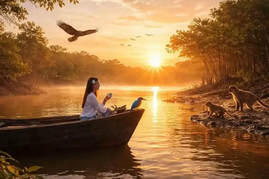 P.30 Koh Lanta: Sunrise or Sunset Gondola Boat in Mangrove Forest